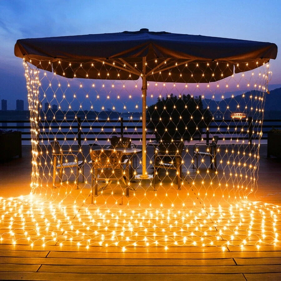 1.5MX1.5M 96 LED Net Mesh Fairy String Party Lights Lamp Xmas Christmas Outdoor 
