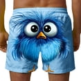 thumbnail image 3 of Daiosportswear Men's Summer Animal/Cartoon Print Board Shorts, Lightweight Quick-Dry Swimwear with Adjustable Drawstring Light Blue-A XL(XL), 3 of 6