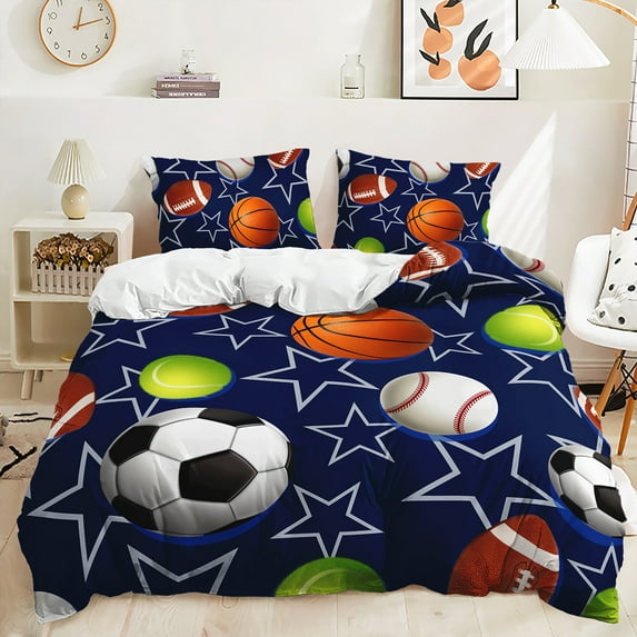 Hosima 3-piece 3D Digital Printing Duvet Cover Full Size Multi Element Pattern Children's and Adult Bedding Series,DKC29-Full