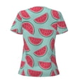 thumbnail image 4 of Naloa Watermelon Print T-Shirts Short Sleeve V Neck Tees for Women Fashion Tops Trendy Lightweight Soft Casual Summer Outfits Clothes, 4 of 5