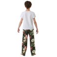 thumbnail image 5 of FORMRS Kids Pajama Pants with Pockets Size 6-8Y Boys Lounge Sleep Bottoms, White and Pink Roses, 5 of 8