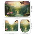 thumbnail image 3 of Landscape Butterfly Shower Curtain Sets with Rugs 4 Piece Rustic, 3 of 8