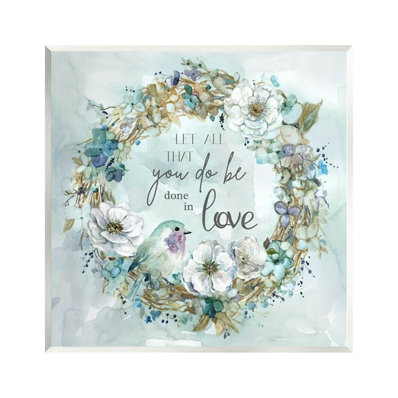 All You Do Done In Love Wreath Botanical & Floral Graphic Art Unframed Art Print Wall Art