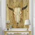 thumbnail image 2 of Designart 'His southwest bones' Gold Wildlife Print on Natural Pine Wood, 2 of 3