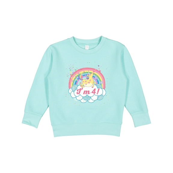 Inktastic 4th Birthday Unicorn Rainbow Cute Girls Toddler Sweatshirt