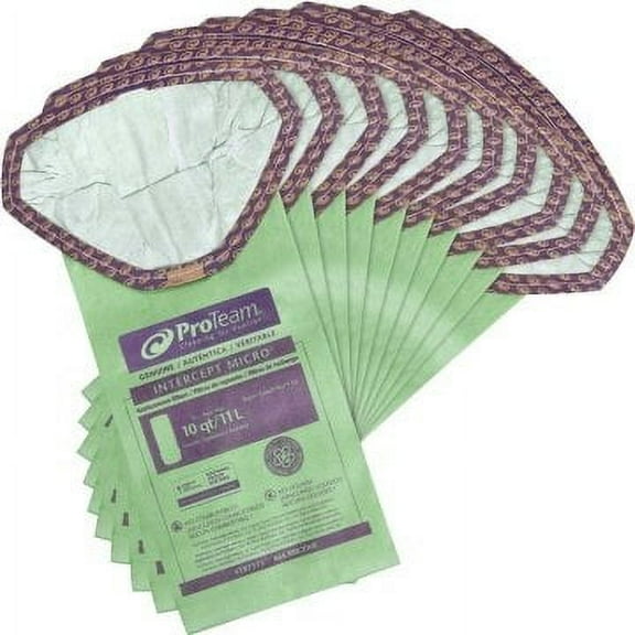 ProTeam 10 Qt Intercept Micro Filter Open Collar Vacuum Bag (10-Pack)
