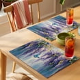 thumbnail image 4 of Purple Flower Placemats Set of 12, Spring Blue Butterfly Romantic Wisteria Floral Watercolor Non-Slip Place Mats Washable Table Mats for Kitchen Dining Table Decorations Indoor/Outdoor, 4 of 9