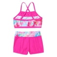thumbnail image 4 of DPOIS Kids Girls 2 Piece Mermaid Scales Ballet Dance Sports Bra Crop Top with Shorts Colorful Fish Scales 4, 4 of 7