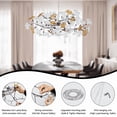 thumbnail image 6 of Modern Chandeliers for Dining Room - 39In Black Rectangle Brass Large Tree Branch Art Deco Mid Century Chandelier with Ginkgo Leaves, Farmhouse Chandelier for Living Room,Bedroom, 6 of 8