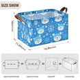 thumbnail image 7 of Yayeee Foldable Storage Basket for Shelves with Handles Set of 2 Waterproof Cloth Bins, Blue Bears, 7 of 7