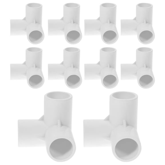 STRANDCHIC Pvc Furniture Fittings 3-Way Pvc Pipe Joint White 10pcs