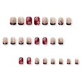 thumbnail image 2 of Uñas postizas adhesivas KSTBJN navideñas con copo de nieve, acrílicas cortas, 2 of 7