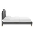 thumbnail image 3 of Modway Portia Performance Velvet Twin Platform Bed in Charcoal, 3 of 7