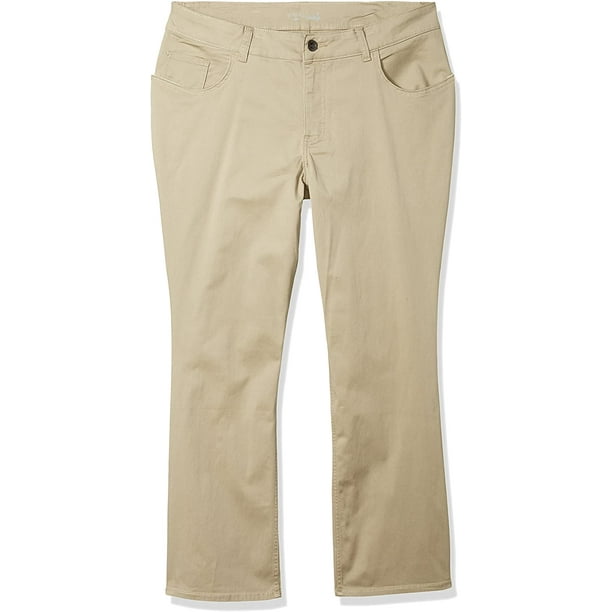 Lee Riders - Womens Khaki Pants Tan Plus Studded 22W - Walmart.com ...