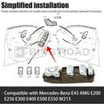 thumbnail image 5 of BINB ROAD 2139054803 Power Window Switch Front Left Driver Side Compatible with Mercedes-Benz E43 AMG E200 E250 E300 E400 E500 E550 W213 2017 - Brown, 5 of 16
