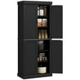 thumbnail image 3 of HOMCOM 72" Kitchen Pantry Storage Cabinet with 4 Doors, Black, 3 of 10