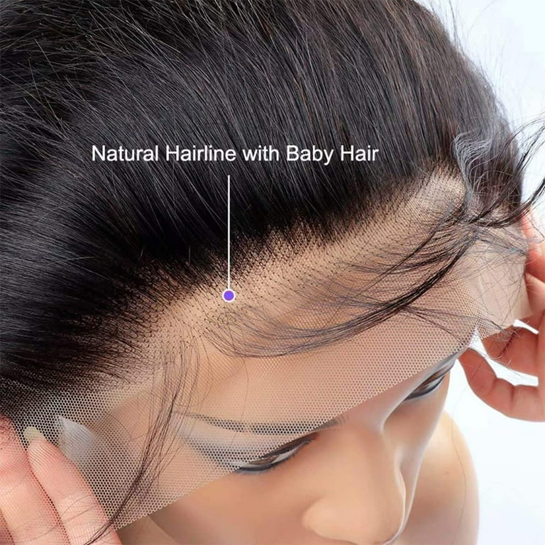 13x4 Lace Frontal Human Hair Pre Plucked Straight Lace Frontal Closure Ear to Ear 150 Density Brazilian Virgin Straight Hair Frontal Natural Color 16 Inch Walmart