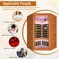 thumbnail image 2 of Enyopro 2-3 Person Home Sauna, Far Infrared Wooden Sauna Room, Canadian Hemlock Indoor Corner Sauna Spa, 2100W Fast Heating, 2 of 8