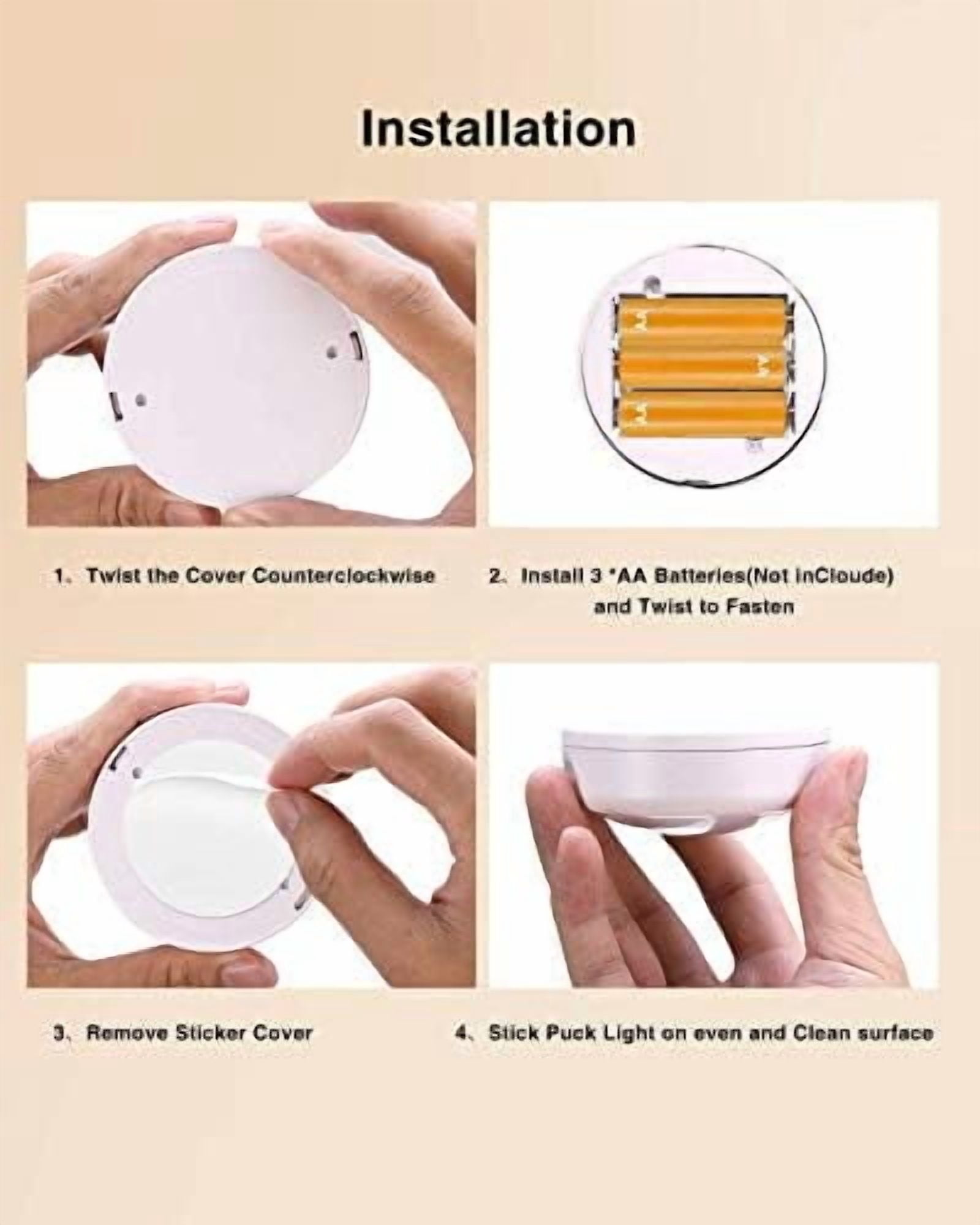 Puck Lights with Remote Control Battery Operated LED Push Lights Wireless, 13 Color RGB - for Closet, Bedroom Wall, Under Cabinet, Battery Powered ambient lighting. Convenient 3M Stick On, Black 6Pcs