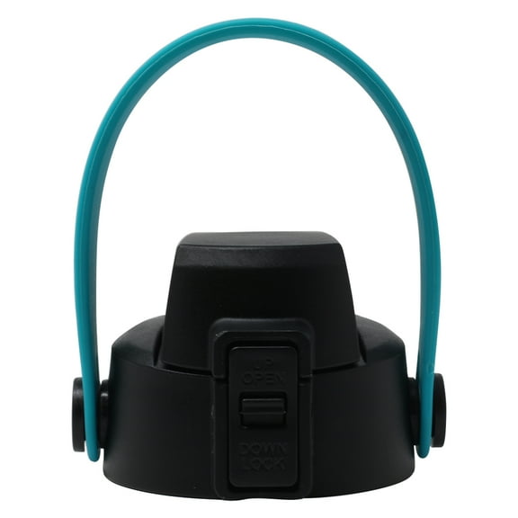 New Redesigned Aquatix 32 ounce FlipTop Bottle Cap with Removable TEAL TURQUOISE Strap Handle