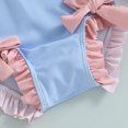 thumbnail image 7 of Okbabeha Baby Girls One Piece Swimsuit Zip Rash Guard with Hat Set Swimwear Ruffled Newborn Bathing Suit, 7 of 7