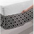 thumbnail image 2 of Geometric Bed Skirt, Repetitive Triangular Pattern Contemporary Design, Elastic Bedskirt Dust Ruffle Wrap Around for Bedding Decor, 4 Sizes, Charcoal Grey Eggshell, by Ambesonne, 2 of 2