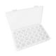 thumbnail image 2 of Caja de almacenamiento de joyas ajustable con 28 compartimentos: plástico PP transparente, para pendientes, anillos, collares y abalorios, 2 of 2