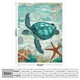 thumbnail image 4 of MDO Levens Sea Turtle Throw Blanket Gifts for Women Girls Kids, Vintage Ocean Animal Theme Decor for Couch Bed Sofa Travelling Camping, Birthday Christmas Soft Cozy Lightweight Blankets 50"x60", 4 of 6