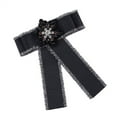 thumbnail image 2 of Design Élégant Nœud Papillon Forme Fleur Broches Femmes Vêtements Assortis Chemise Habillée Dames Broche Strass Bijoux Fins, 2 of 5