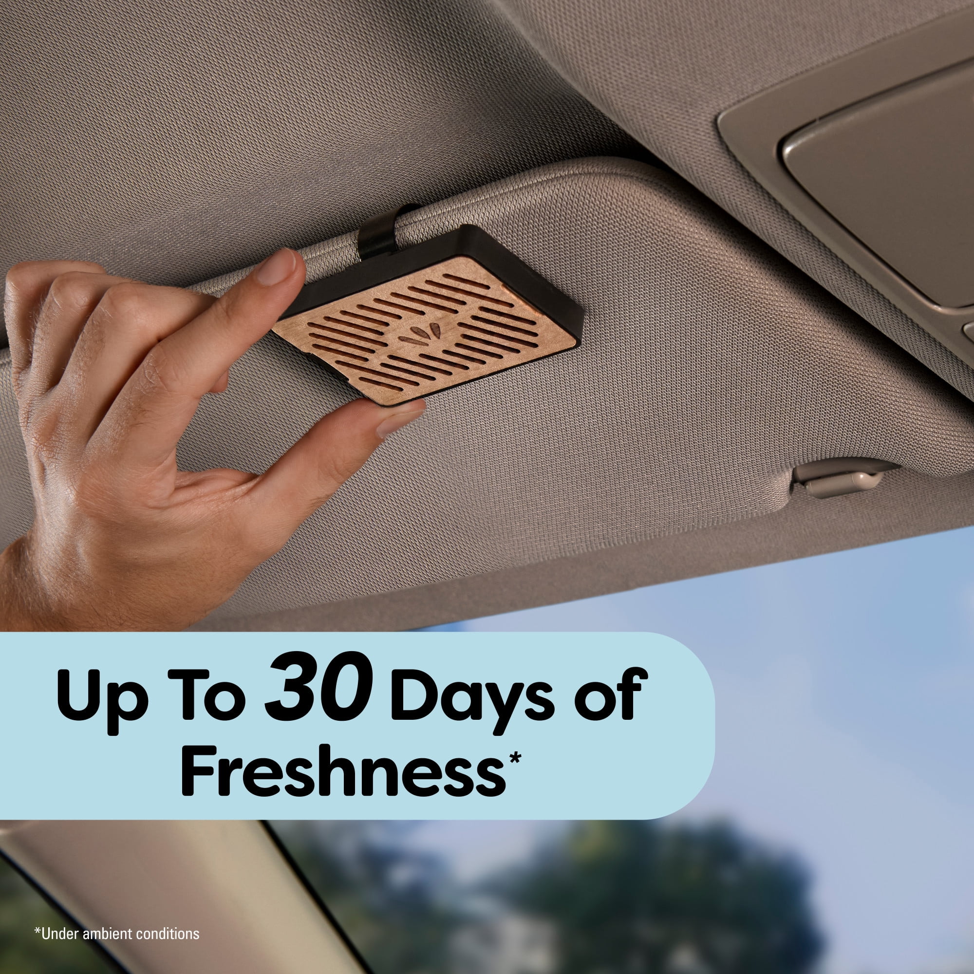 Refresh Your Car Visor Clip Car Air Freshener, Coastal Fresh Scent (1 Count), Blends a Coastal Escape of Fresh, Salty Ocean Breeze Mixed with Earthy Driftwood and Beach Moss
