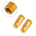thumbnail image 4 of 4pcs Aluminum Alloy Tire Valve Caps French Type Dust Covers for Bicycle Mountain Road Bike MTB Gold Tone, 4 of 6