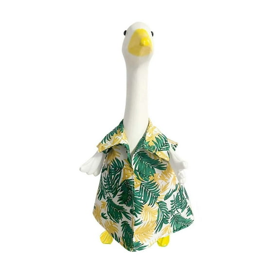 Hawaiian Goose Outfits Porch Goose Outfits Lawn Goose Clothing Yard Goose Clothes for Goose Outdoor Decoration Plastic Goose Clothes Costume Summer Outdoor Decor
