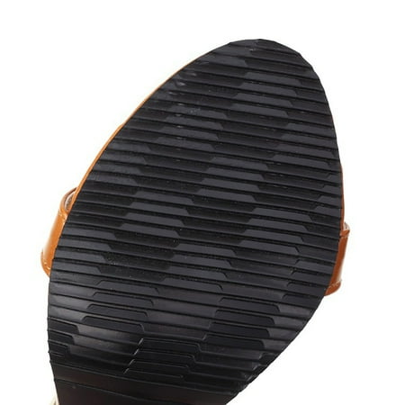 

Cathalem European And American Women s Round Head Open Toe Strap Side Air Back Zipper High Heel Womens Boots with Heels Knee High Blue 7