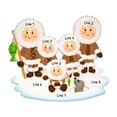 thumbnail image 4 of Personalized Family Christmas Ornaments 2024 - Eskimo Family of 5 Holiday Fishing Lovable Keepsake, 4 of 10