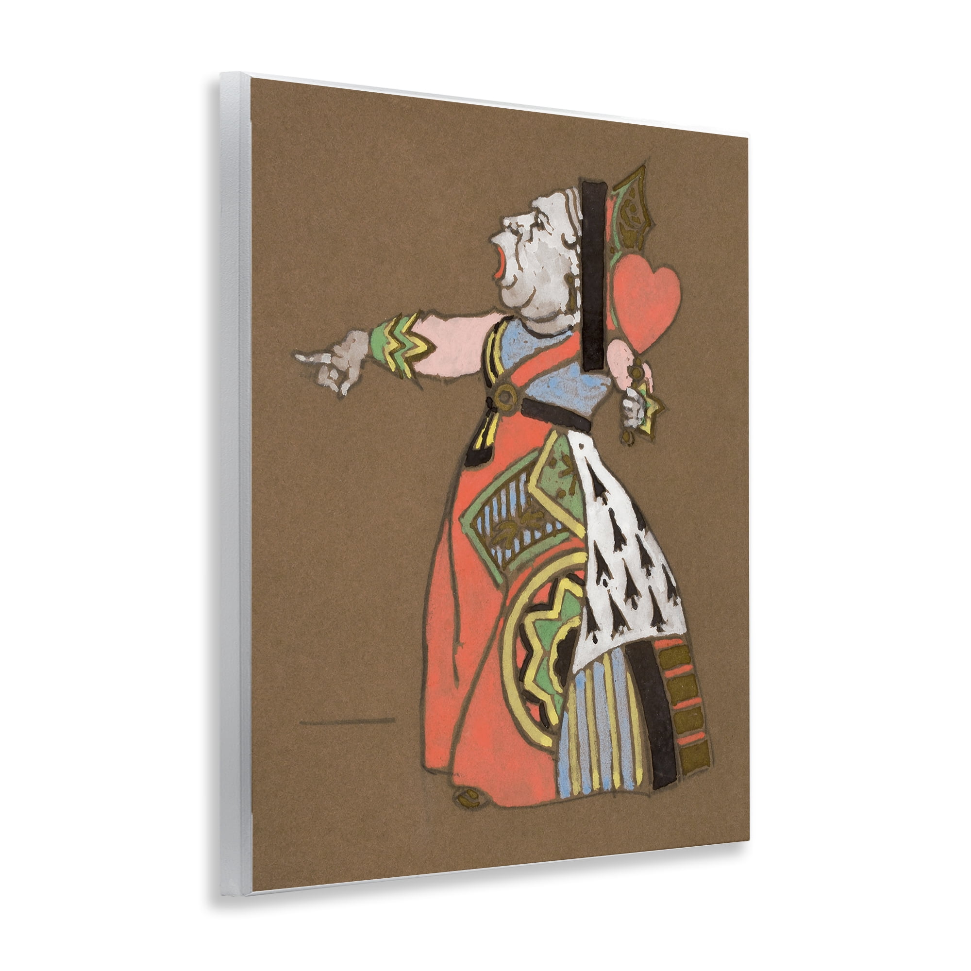 Stupell Industries Antique Queen of Hearts Entertainment Painting Unframed Art Print Wall Art, 11 x 14