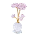 thumbnail image 4 of Figura de flor de loto para decoración de mesa, colección de decoración del hogar, estatua de flor de vidrio Rosa, 4 of 9