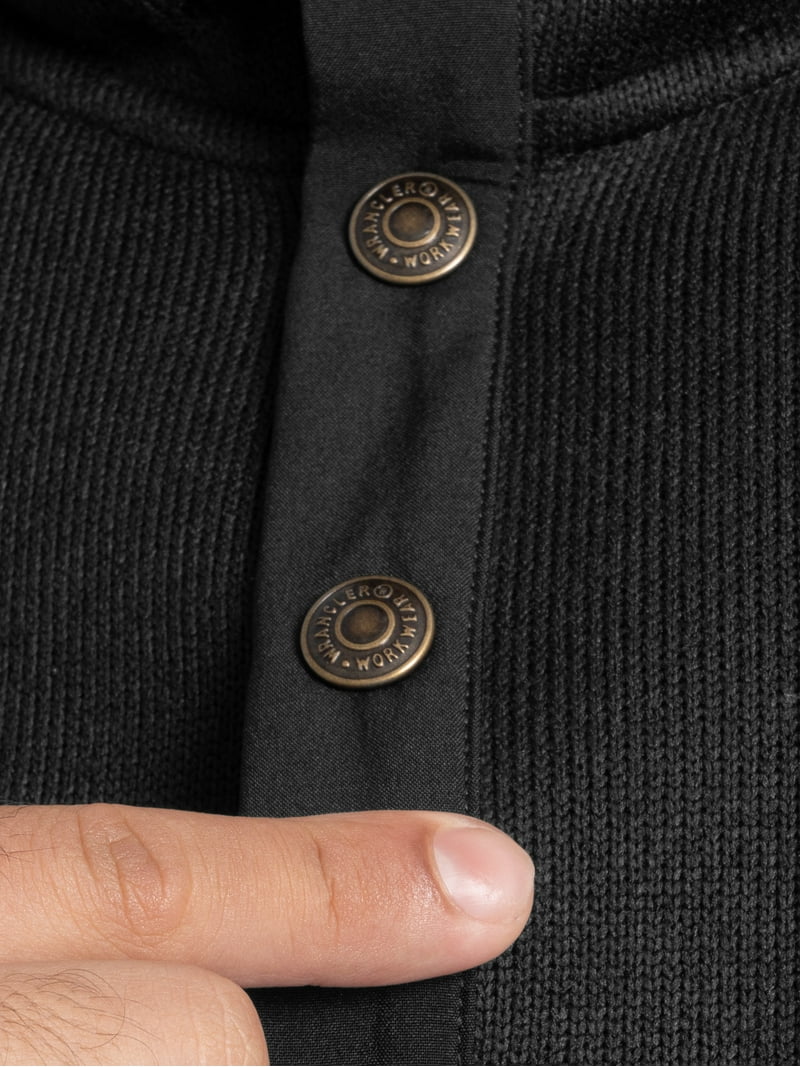 Wrangler Workwear Men's and Big Men's Sweater Fleece Mock Neck
