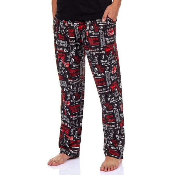 Dungeons and Dragons Pajamas Men's Quotes Dungeon Master Lounge Pj Pants