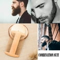 thumbnail image 5 of Kiplyki Wooden Beard Comb Anti Static Wood Pocket Comb with Fine Coarse Teeth For Beard, 5 of 9