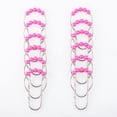 thumbnail image 3 of XINQIHANG Rustproof Stainless Steel Shower Curtain Rings Hooks Set of 12 (Magenta), 3 of 7