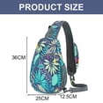 thumbnail image 5 of Trompeta del bolso del mensajero de las mujeres de alta gama de la impresión de la tendencia, bolso del pecho elegante y ligero.azul, 5 of 5