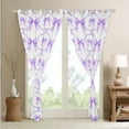thumbnail image 3 of Cartoon Bowknot Curtains 42"Wx84"L,2 Panels Bow Knot 30%-50% Blackout Curtains Butterfly Knot Bow Tie Curtains & Drapes Watercolor Aesthetic Coquette Geometric Purple Window Curtains, 3 of 6