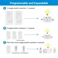 thumbnail image 2 of DEWENWILS 3 Way Wireless Light Switch and Receiver Kit, Remote Control for Ceiling Lights, Fans, Lamps, No in-Wall Wiring, No WiFi Needed, Wireless Panel Switch,100Ft RF Range, 2 of 5