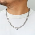 thumbnail image 3 of Nuragold 10K Real White Gold Solid Cuban Curb Link Chain Necklace 16"-30" (2mm-7mm) Italian Jewelry for Men & Women, 3 of 21