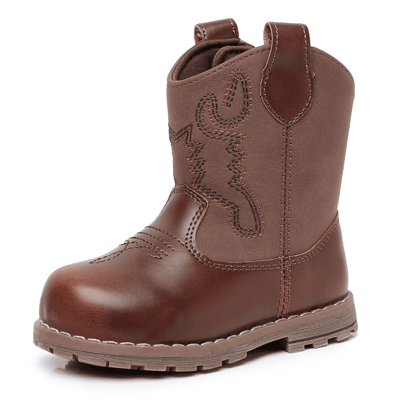 Apakowa Baby & Toddler Cowboy Boots for Boys Girls Infant Baby Cowboy Cowgirl Western Boots Round Toe All Seasons 6-36 Months (Infant/Toddler)