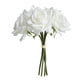 thumbnail image 1 of Ramo de flores artificiales Naiovety 5 cabezas decoración boda fiesta foto Blanco, 1 of 6