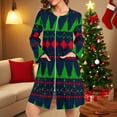 thumbnail image 2 of Rohuuque Nightgowns for Women Christmas Dual Velvet Loungewear Casual Loose Long-sleeved Pajamas Bathrobes Nightgowns Multicolor J, 2 of 9