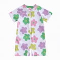 thumbnail image 4 of NIEWTR Toddler Baby Boy Short Sleeve Rashguard Sets Kids One Piece Swimsuit Bathing Suit UPF 50+ UV Zipper Swimwear(Green,6-12 Months), 4 of 4