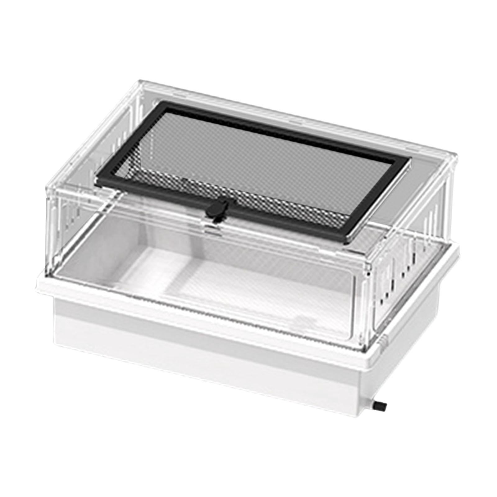 Turtle Terrarium Enclosure Aquarium Space Saving PET Construction for Home Office Crayfish Crabs Tortoises