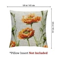 thumbnail image 4 of nygtbtfer  Ink Oil Painting Watercolor Orange Poppy Flowers Summer Decorative Throw Pillow Cover Case Home Living Room Bed Sofa Car Square White, 4 of 7